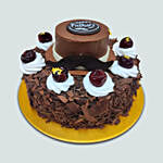 Happy Father's Day Black Forest Cake With vauve Clicquot