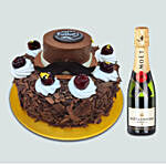 Happy Father's Day Black Forest With Moet Champagne