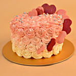 Floral Heart Chocolate Cake