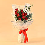 Hot Red Roses Bouquet