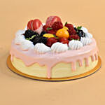 Yummy Fresh Fruits Vanilla Cake 6 Inches