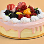 Yummy Fresh Fruits Vanilla Cake 6 Inches