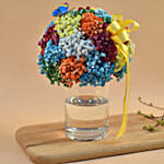 Colourful Baby Breath Cylindrical Vase