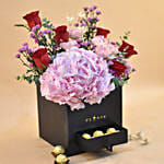 Mixed Flowers & Ferrero Rocher Black Box