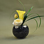 Roses & Lilies Fish Bowl Vase