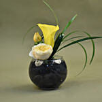 Roses & Lilies Fish Bowl Vase