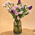 Spray Roses & Tulips Designer Vase