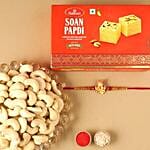 Sneh Antique Rakhi With Soan Papdi & Cashews