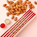 Sneh Brass Rakhi Set & Almonds