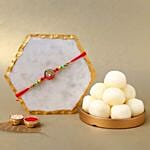 Sneh Colourful Pearls Rakhi & Rasgullas