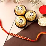 Sneh Elegant Gold Rakhi & Ferrero Rocher