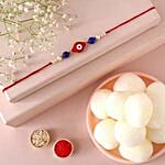 Sneh Evil Eye Red Rakhi & Rasgullas