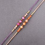 Sneh Exquisite Peachy Beads Rakhi Set