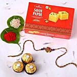 Sneh Ganesha Rakhi With Soan Papdi & Ferrero Rocher