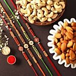 Sneh Meenakari Rakhis With Almonds & Cashews