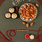 Sneh Minimalist Rakhi With Almonds & Ferrero Rocher