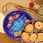 Sneh Peachy Rakhi Set & Danish Butter Cookies