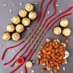 Sneh Stunning Rakhi Set With Almonds & Ferrero Rocher
