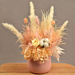 Alluring Mixed Preserved Flowers Designer Vase