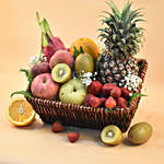 Assorted Fruits Rectangular Basket