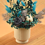 Blissful Mixed Preserved Flowers Designer Vase