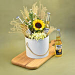 Bright Mixed Flowers & Beer White Box