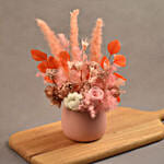 Enticing Mixed Preserved Flowers Designer Vase