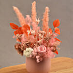 Enticing Mixed Preserved Flowers Designer Vase