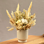 Soothing Mixed Preserved Flowers Designer Vase