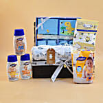 Brown Basket Baby Care Hamper