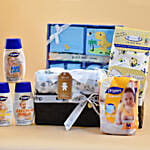 Brown Basket Baby Care Hamper