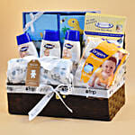 Brown Basket Baby Care Hamper