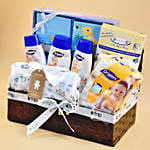 Brown Basket Baby Care Hamper