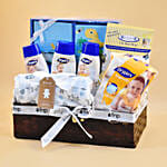 Brown Basket Baby Care Hamper