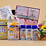 Brown Straw Basket Baby Care Hamper