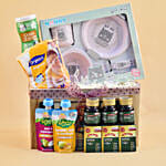 Wooden Tray Basket Baby Care Hamper