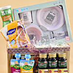 Wooden Tray Basket Baby Care Hamper