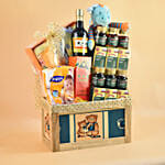 Wooden Tray Basket Baby Hamper