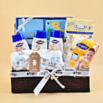 Brown Basket Baby Care Hamper