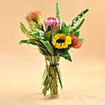 Delightful Flowers Oval Shaped Vase