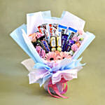 Delightful Mixed Flowers & Chocolates Bouquet