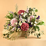 Exotic Mixed Flowers Circular Box