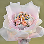 Pink Spray Roses & Chupa Chups Bouquet