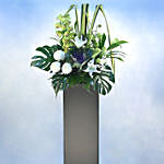 Refreshing Mixed Flowers Black Stand