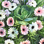 Serene Mixed Flowers Purple Stand