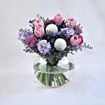 Blissful Flowers Fish Bowl Vase