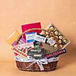 Exotic Chocolates Brown Willow Basket