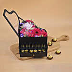 Fresh Blooms N Ferrero Black Piano Box