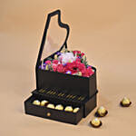 Fresh Blooms N Ferrero Black Piano Box