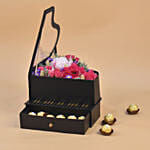 Fresh Blooms N Ferrero Black Piano Box